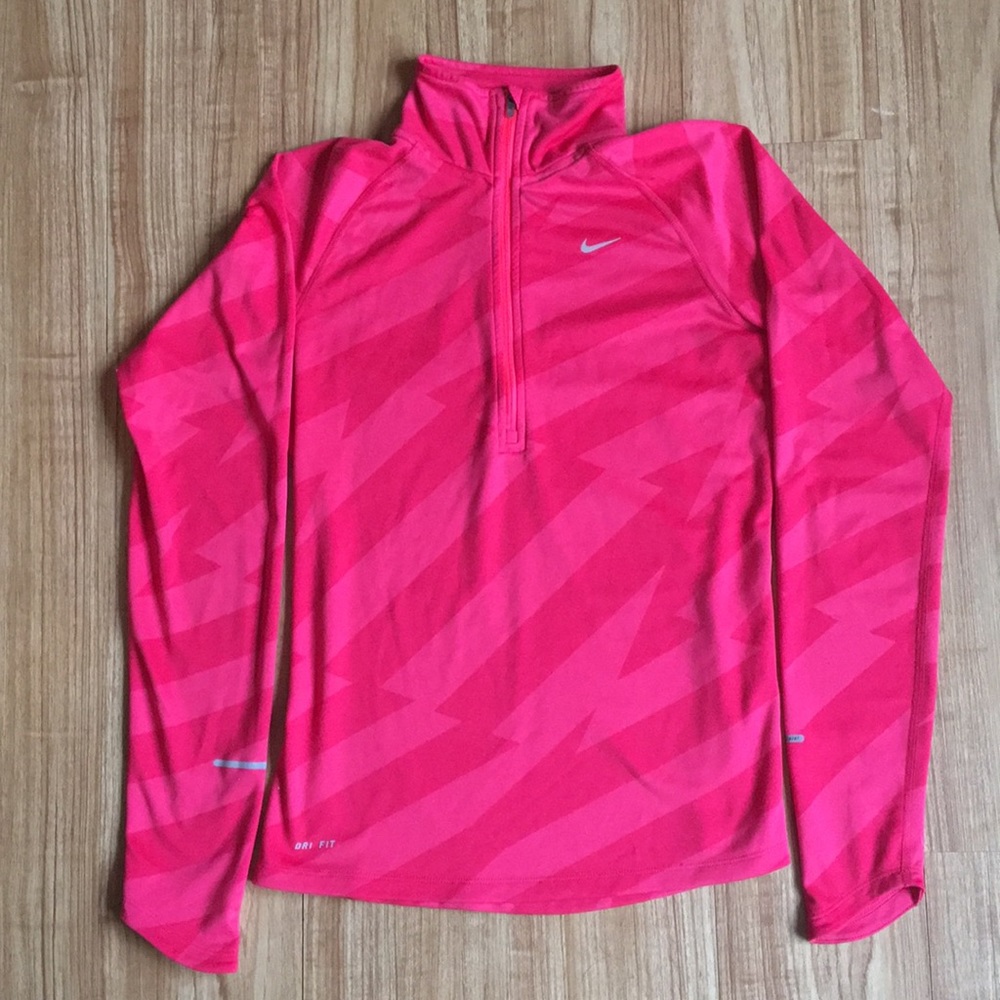 Red Nike 3/4 Zip Up Pullover